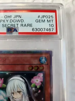 YuGiOh Ghost Sister Mizuki 20th Secret Rare PSA10 Collector Card - Image 3