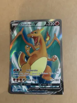 Charizard V Pokemon Card 220 HP Holo Rare Incinerate Heat Blast - Image 1