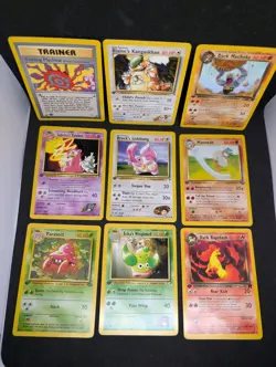 Pokemon TCG Vintage 1st Edition Uncommon 9 Card Lot - Rocket, Gym, Jungle - Image 1