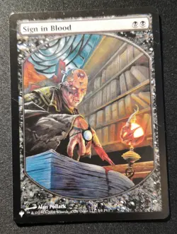 Sign In Blood - Textless - Magic Player Reward - MTG - EN - NM - 3/9 - Image 1
