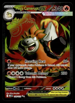2025 Pokemon Mega Evolution Mega Camerupt Ex Ultra Rare #156 - Image 1
