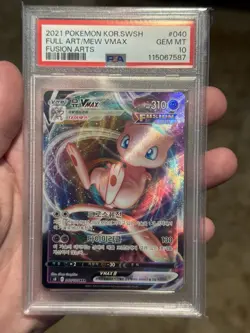 PSA 10 KOREAN MEW VMAX FULL ART #040 POKEMON 2021 SWORD & SHIELD FUSION ARTS - Image 1