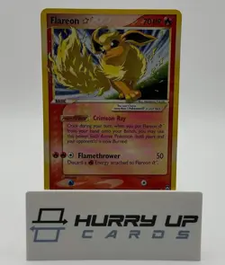 2007 Pokemon GOLD STAR EX Power Keepers Flareon Holo Foil 100/108 - Image 1