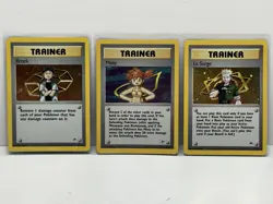 Misty Gym Heroes Holo Rare Pokemon TCG - NM Brock + Surge Misprint Bleed Lot - Image 1