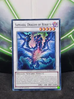 Yugioh Samsara, Dragon of Rebirth DUEA-EN052 Super Rare 1st Edition NM - Image 1