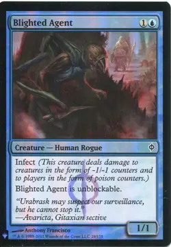 Magic The Gathering MTG Mystery Pack Foil Card Blighted Agent - Image 1