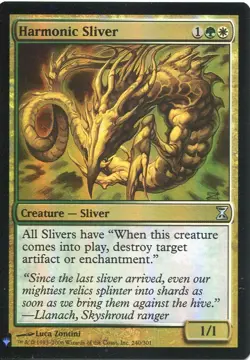Magic The Gathering MTG Mystery Pack Foil Card Harmonic Sliver - Image 1