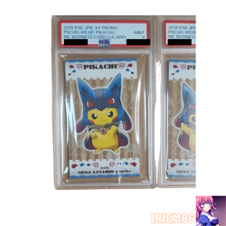 PSA 9 Pikachu Poncho Wearing Lucario Pokemon Card Vintage Nintendo Japanese - Image 3