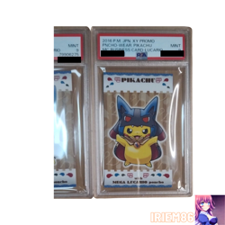 PSA 9 Pikachu Poncho Wearing Lucario Pokemon Card Vintage Nintendo Japanese - Image 4