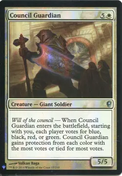 Magic The Gathering MTG Mystery Pack Foil Card Council Guardian - Image 1