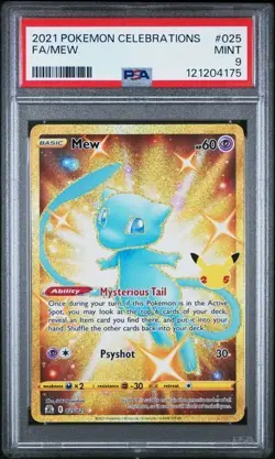 Pokemon Mew TCG Card PSA 9 Mint 025/025 25th Anniversary Celebrations Set - Image 1