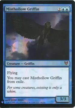Magic The Gathering MTG Mystery Pack Foil Card Misthollow Griffin - Image 1