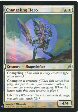 Magic The Gathering MTG Mystery Pack Foil Card Changeling Hero - Image 1