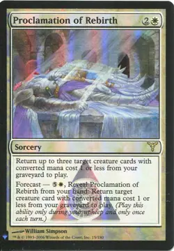 Magic The Gathering MTG Mystery Pack Foil Card Proclamation of Rebirth - Image 1