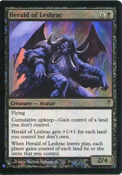 Magic The Gathering MTG Mystery Pack Foil Card Herald of Leshrac - Image 1