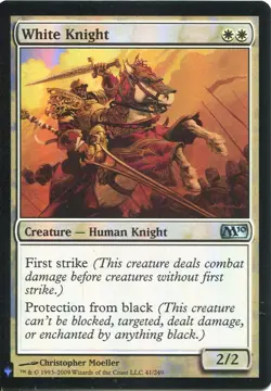 Magic The Gathering MTG Mystery Pack Foil Card White Knight - Image 1