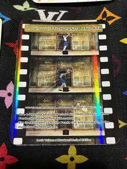 Louis Vuitton Takashi Murakami Panda and Aya Gold Collectible Card - Image 1