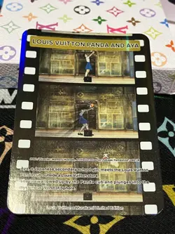Louis Vuitton Takashi Murakami Panda and Aya Gold Collectible Card - Image 3