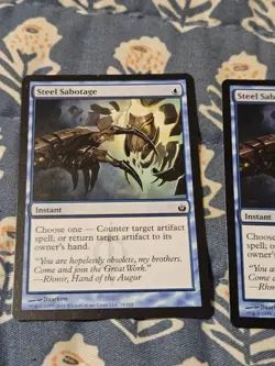 Steel Sabotage x2 Mirrodin Besieged Magic MTG - Image 2