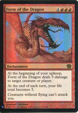 Magic The Gathering MTG Mystery Pack Foil Card Form of the Dragon - Image 1