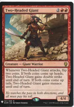 Magic The Gathering MTG Mystery Pack Card Two-Headed Giant - Image 1