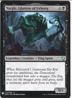 Magic The Gathering MTG Mystery Pack Card Yargle, Glutton of Urborg - Image 1