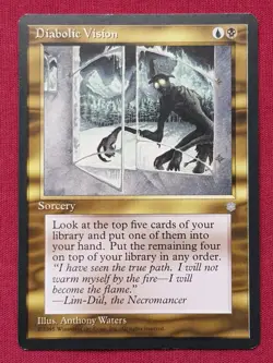 Magic The Gathering ICE AGE DIABOLIC VISION blue/black card MTG - Image 1