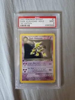 2000 Dark Alakazam 1st Edition 1/82 Holo PSA 9 Team Rocket Pokemon Card TCG - Image 1