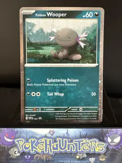 Pokemon Card Paldean Wooper SVP041 Black Star Promo Holo Rare L/P - Image 1