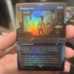 Propaganda 1633 Borderless Rainbow Foil Fallout Secret Lair MTG Near Mint - Image 1