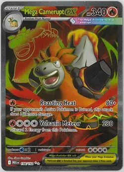 MEGA CAMERUPT ex 156/132 - Mega Evolution - Ultra Rare - Full Art - Pokemon - Image 1