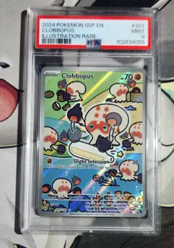 2024 Pokemon Ssp En Clobbopus Illustration Rare 207/191 PSA 9 - Image 1