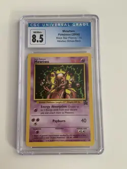 Mewtwo Black Stars Promo 14 Pokemon 2000 CGC 8.5 Mint - Image 1