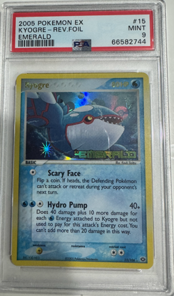 Pokemon Kyogre and Groudon EX Emerald Reverse Holo Rare PSA 9 - Image 1
