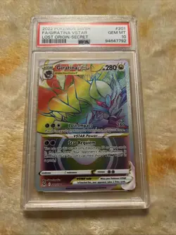 Giratina VStar 201/196 Secret Rare PSA 10 Pokemon TCG SWSH Lost Origin - Image 1