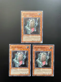 Yugioh Golem Sentry SD7-EN008 Mixed Editions Common LP/MP X3 - Image 1