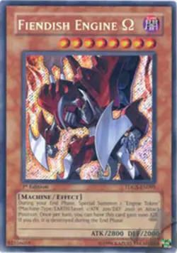 Yugioh! HP Fiendish Engine Omega - TDGS-EN095 - Secret Rare - 1st Edition Heavil - Image 1