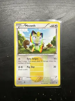 Pokemon Meowth TCG Holo Secret Rare Card 102/101 Noble Victories LP - Image 1