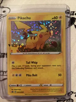 Pikachu 25th Anniversary Card SWSH039 HOLO Promo Pokemon General Mills Cereal - Image 1