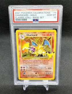PSA 10 GEM MINT Charizard Celebrations Classic Collection Pokemon Card 4/102 CEL - Image 1