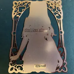 Goddess Story Gold METAL Card - Serial Number #/100! Anime Girl Marin Dress Up - Image 5