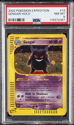 2002 POKEMON EXPEDITION #13 GENGAR-HOLO PSA 8 - Image 1