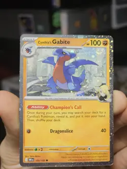 Cynthia's Gabite 103/182 2025 Destined Rivals Cosmos Holo Double Swirl!! NM - Image 2