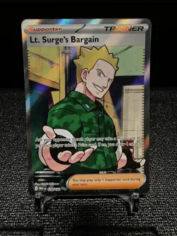 Pokemon Mega Evolution LT. SURGE'S BARGAIN Ultra Rare Holo #170/132 - Image 1