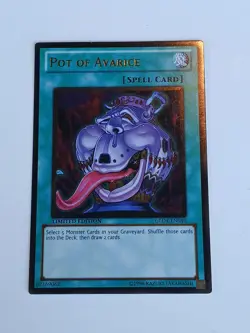 YUGIOH! Pot OFlf Avarice GLD4-EN040 Gold Series 4: Pyramids - Image 1