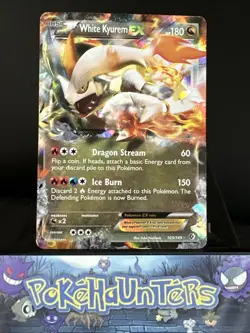 Pokemon Card White Kyurem EX 103/149 Boundaries Crossed Ultra Rare Played - Image 1