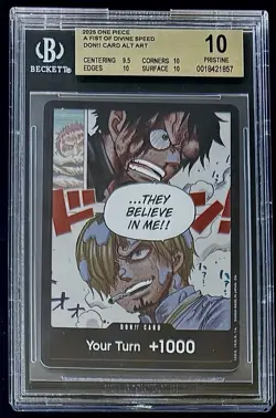 BGS 10 One Piece OP11 Don Card Alt Art - English - Foil - Divine Speed - Graded - Image 1