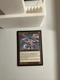 MTG Magic the Gathering Teeka's Dragon Card Mirage MP Rare Artifact Vtg 1996 - Image 1