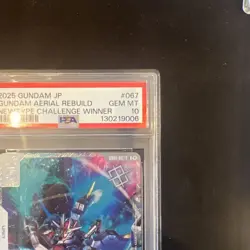 Gundam Card Game Aerial Rebuild Championship Winner Promo PSA10 - Image 4