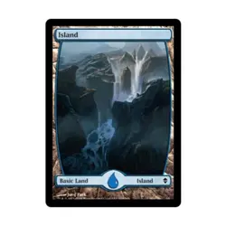 WOTC MtG Zendikar Island #235 (Expanded Border) (C) (Foil) EX - Image 1